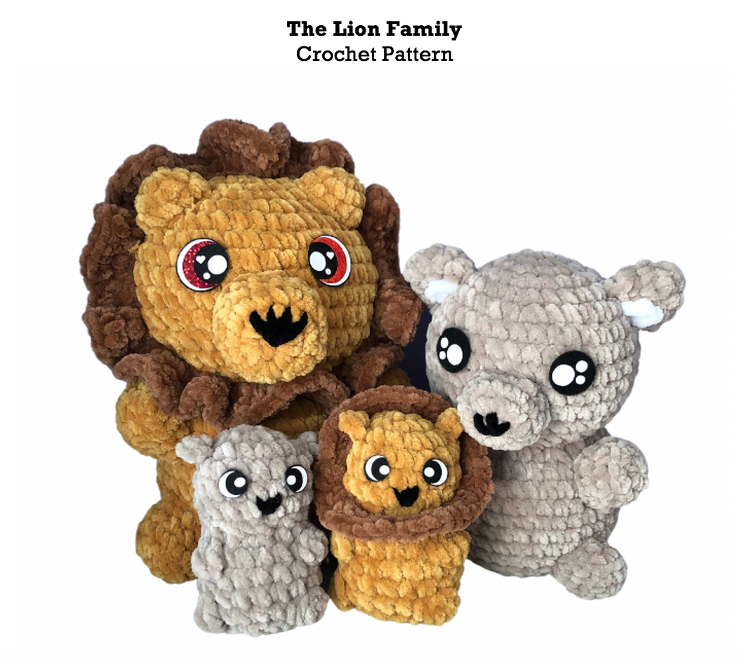 Lion Family Crochet Pattern